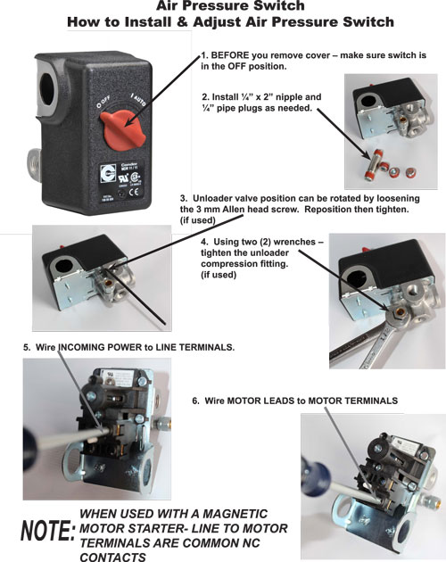 How to Adjust Air Compressor Pressure Switch